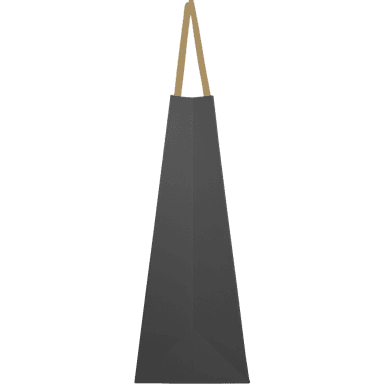 Пакет бумажный 240*140*280 с кручеными ручками "ЧЕРНЫЙ" Крафт 70 гр/м