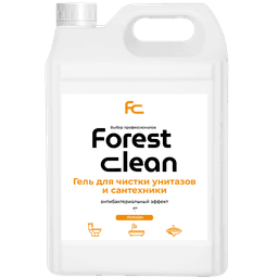 Гель для чистки унитаза 5 л канистра концентрат "FOREST clean", Лимон