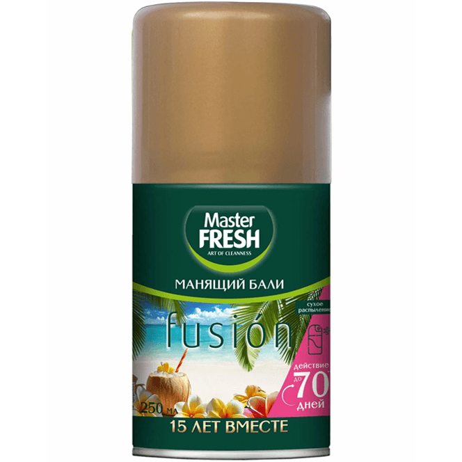 Освежитель воздуха 250 мл "Master FRESH GOLD" сменный баллон, Манящий бали