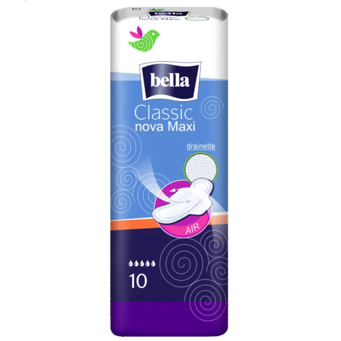 Прокладки "Bella" Classic Nova Maxi капель синие (10 шт.упак)