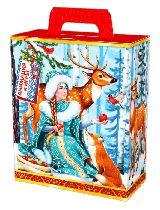 Коробка бумажная для конфет 0,8 кг Презент В гостях у сказки 155*70*190 Коробка бумажная для конфет 0,8 кг Презент В гостях у сказки 155*70*190