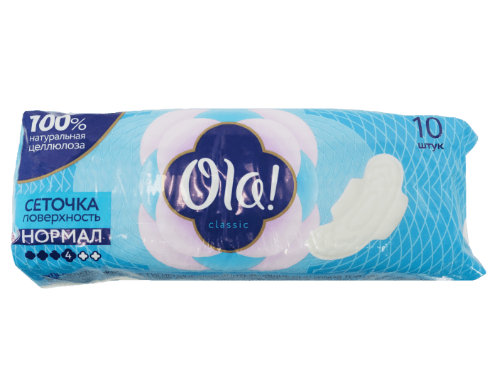 Прокладки "Ola!" Wings Top DRY Classic Normal, 4 капли, с крылышками сеточка (10 шт.упак) Прокладки "Ola!" Wings Top DRY Classic Normal, 4 капли, с крылышками сеточка (10 шт.упак)