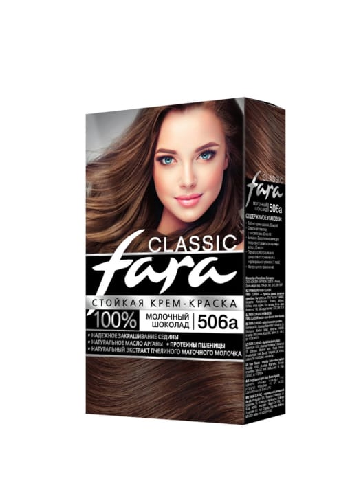 Краска для волос FARA Classic, 506А Молочный шоколад Краска для волос FARA Classic, 506А Молочный шоколад