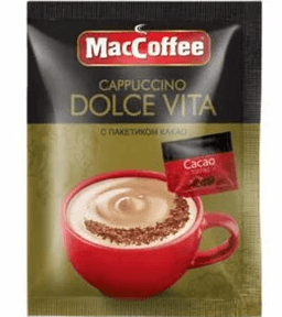Кофе Капучино 24 гр "MacCoffee" Dolce Vita (20 шт.упак) Кофе Капучино 24 гр "MacCoffee" Dolce Vita (20 шт.упак)