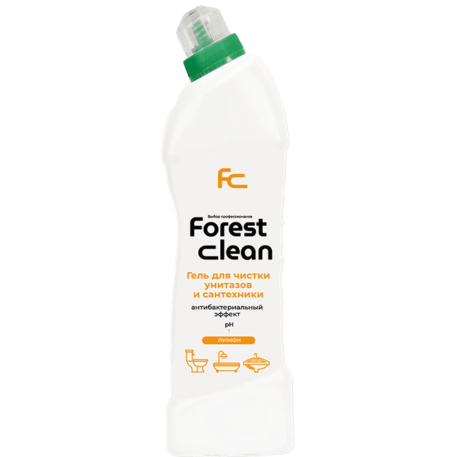 Гель для чистки унитаза 750 мл "FOREST Clean", Лимон Гель для чистки унитаза 750 мл "FOREST Clean", Лимон