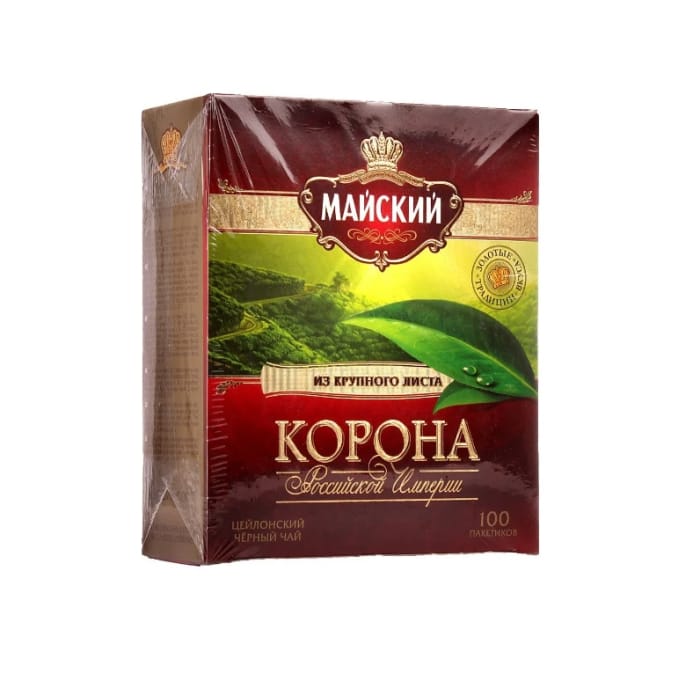 Чай 100 пакетиков, "Майский", Корона Российской империи Чай 100 пакетиков, "Майский", Корона Российской империи