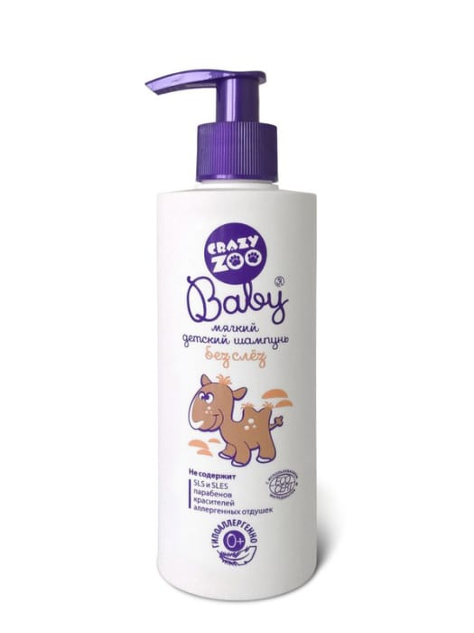 Шампунь 250 гр "Crazy Zoo" Baby без слез, детский, мягкий Весна Шампунь 250 гр "Crazy Zoo" Baby без слез, детский, мягкий Весна
