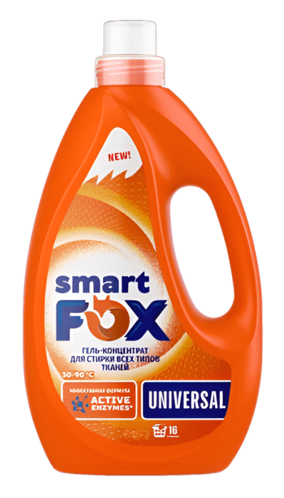 Гель-концентрат для стирки белья 2,04 л SMART FOX, UNIVERSAL Гель-концентрат для стирки белья 2,04 л SMART FOX, UNIVERSAL