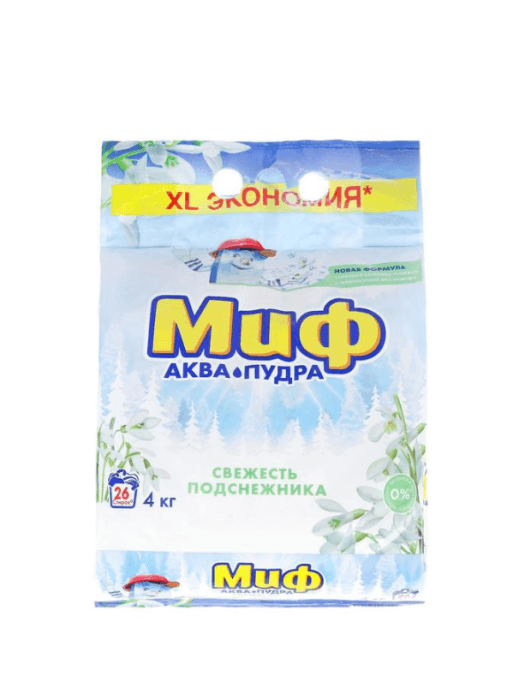 Стиральный порошок 4 кг "Миф" автомат, Свежесть подснежника Стиральный порошок 4 кг "Миф" автомат, Свежесть подснежника