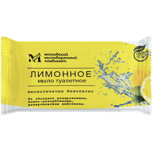 Мыло кусковое 100 гр туалетное "Лимонное" в цвет. оберт. флоупак марки Ординарное ММК Мыло кусковое 100 гр туалетное "Лимонное" в цвет. оберт. флоупак марки Ординарное ММК